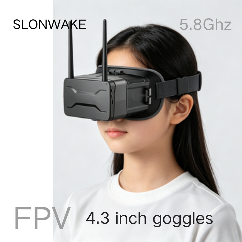 Drone Racing Goggles - Okulary FPV 5,8G, 4,3-calowy ekran, rozdzielczość
