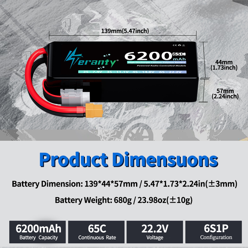 Bateria Lipo TERANTY 6S 6200mA – Drone Racing Battery recenzja i cena