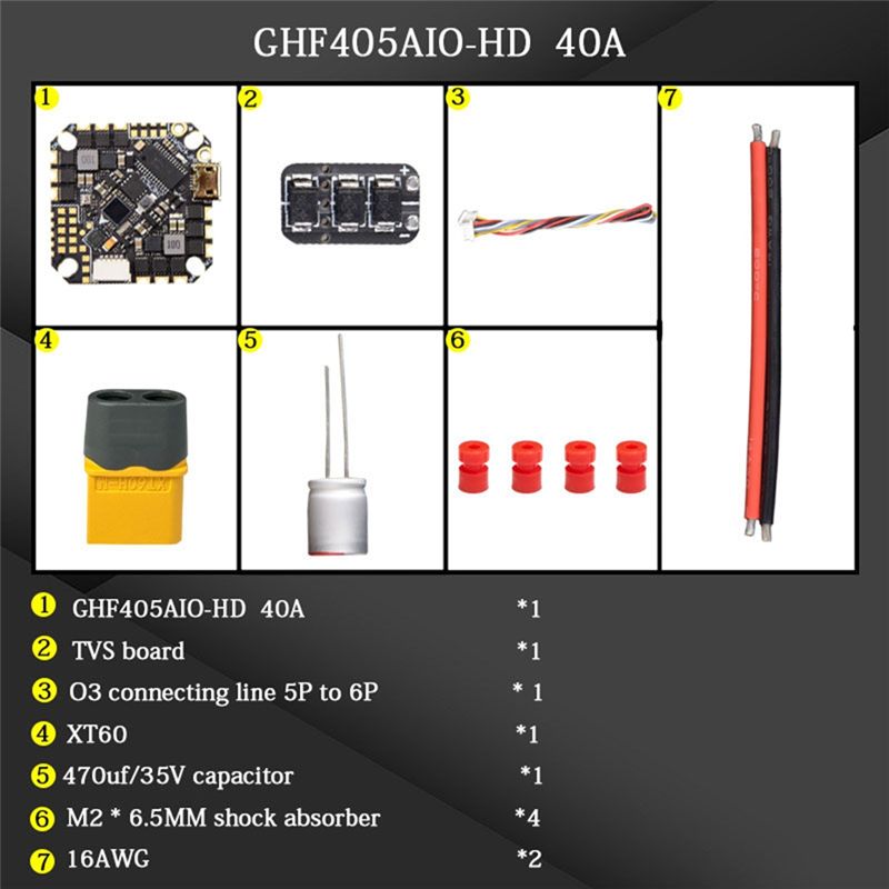 ABTI-GHF405AIO-HD 40A AIO Kont – Drone Racing Flight Controller recenzja i cena