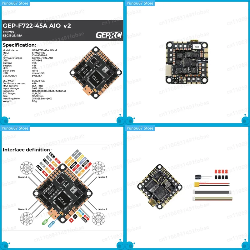 Sterownik lotu GEPRC GEP-F722- – Drone Racing Flight Controller recenzja i cena